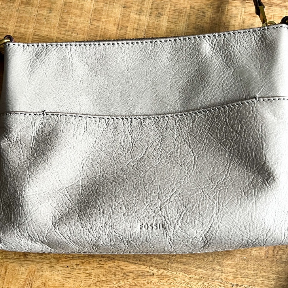 FOSSIL taupe crossbody purse